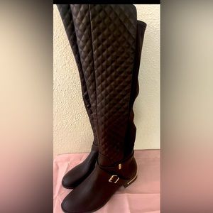 Up to the knee chocolate brown boots